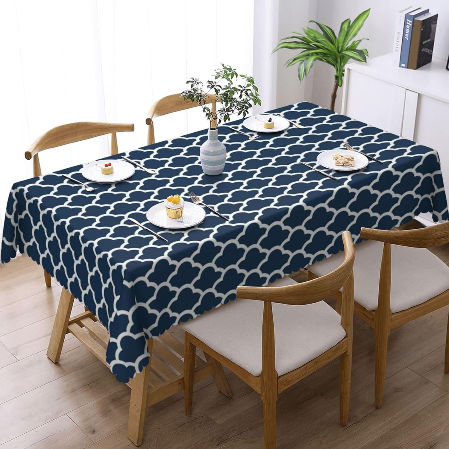 Blue Tablecloth Navy Cloud Sea - Century Textile & Sewing Supply Avenue C North Saskatoon Sk recension och pris